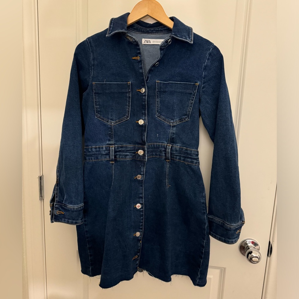Denim Long sleeve mini dress